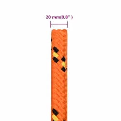 Marine Rope Dock Coil Boat Line Polypropylene Rope Multi Sizes Multi Colours - orange, 20 mm/ 25 m - Additional view 5