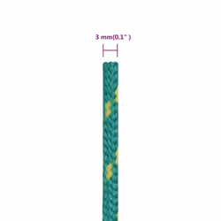 Marine Rope Dock Coil Boat Line Polypropylene Rope Multi Sizes Multi Colours - green, 3 mm/ 50 m
