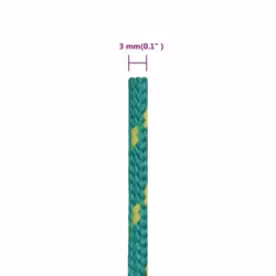 Marine Rope Dock Coil Boat Line Polypropylene Rope Multi Sizes Multi Colours - green, 3 mm/ 250 m - Additional view 3