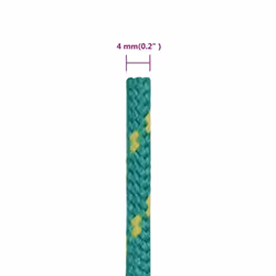 Marine Rope Dock Coil Boat Line Polypropylene Rope Multi Sizes Multi Colours - green, 4 mm/ 25 m - Additional view 5