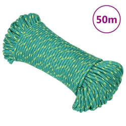 Marine Rope Dock Coil Boat Line Polypropylene Rope Multi Sizes Multi Colours - green, 4 mm/ 50 m