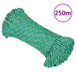 Marine Rope Dock Coil Boat Line Polypropylene Rope Multi Sizes Multi Colours - green, 4 mm/ 250 m
