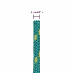 Marine Rope Dock Coil Boat Line Polypropylene Rope Multi Sizes Multi Colours - green, 4 mm/ 250 m - Additional view 5