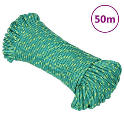 Marine Rope Dock Coil Boat Line Polypropylene Rope Multi Sizes Multi Colours - green, 5 mm/ 50 m