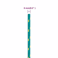 Marine Rope Dock Coil Boat Line Polypropylene Rope Multi Sizes Multi Colours - green, 6 mm/ 25 m - Additional view 5
