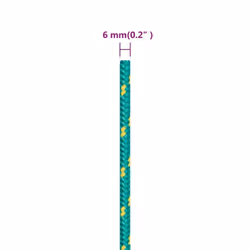 Marine Rope Dock Coil Boat Line Polypropylene Rope Multi Sizes Multi Colours - green, 6 mm/ 250 m - Additional view 3