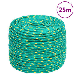 Marine Rope Dock Coil Boat Line Polypropylene Rope Multi Sizes Multi Colours - green, 10 mm/ 25 m