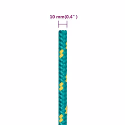 Marine Rope Dock Coil Boat Line Polypropylene Rope Multi Sizes Multi Colours - green, 10 mm/ 25 m