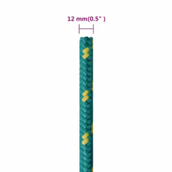 Marine Rope Dock Coil Boat Line Polypropylene Rope Multi Sizes Multi Colours - green, 12 mm/ 25 m