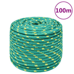 Marine Rope Dock Coil Boat Line Polypropylene Rope Multi Sizes Multi Colours - green, 12 mm/ 100 m