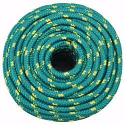 Marine Rope Dock Coil Boat Line Polypropylene Rope Multi Sizes Multi Colours - green, 12 mm/ 100 m