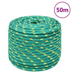 Marine Rope Dock Coil Boat Line Polypropylene Rope Multi Sizes Multi Colours - green, 14 mm/ 50 m