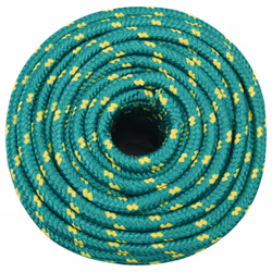 Marine Rope Dock Coil Boat Line Polypropylene Rope Multi Sizes Multi Colours - green, 14 mm/ 50 m