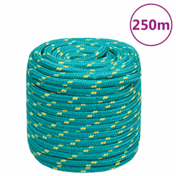 Marine Rope Dock Coil Boat Line Polypropylene Rope Multi Sizes Multi Colours - green, 16 mm/ 250 m