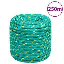 Marine Rope Dock Coil Boat Line Polypropylene Rope Multi Sizes Multi Colours - green, 16 mm/ 250 m
