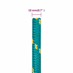 Marine Rope Dock Coil Boat Line Polypropylene Rope Multi Sizes Multi Colours - green, 18 mm/ 25 m - Additional view 3