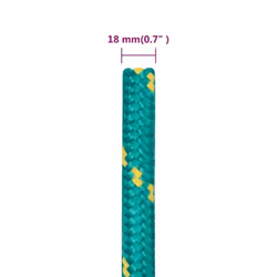 Marine Rope Dock Coil Boat Line Polypropylene Rope Multi Sizes Multi Colours - green, 18 mm/ 100 m