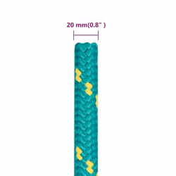 Marine Rope Dock Coil Boat Line Polypropylene Rope Multi Sizes Multi Colours - green, 20 mm/ 100 m - Additional view 3