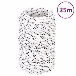 vidaXL Braided Boat Rope Polyester Sturdy Yacht Cable Black/White Multi Sizes - 2 mm/ 25 m - Additional view 5