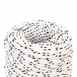 vidaXL Braided Boat Rope Polyester Sturdy Yacht Cable Black/White Multi Sizes - 2 mm/ 250 m