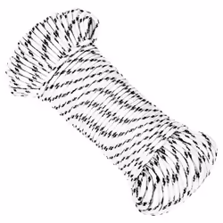 vidaXL Braided Boat Rope Polyester Sturdy Yacht Cable Black/White Multi Sizes - 4 mm/ 25 m