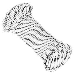 vidaXL Braided Boat Rope Polyester Sturdy Yacht Cable Black/White Multi Sizes - 5 mm/ 25 m