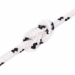 vidaXL Braided Boat Rope Polyester Sturdy Yacht Cable Black/White Multi Sizes - white, 10 mm/ 100 m - Additional view 4