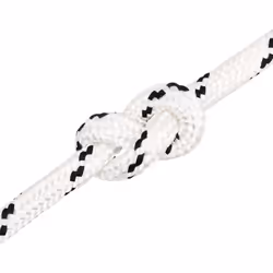 vidaXL Braided Boat Rope Polyester Sturdy Yacht Cable Black/White Multi Sizes - white, 16 mm/ 100 m - Additional view 4