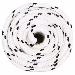 vidaXL Braided Boat Rope Polyester Sturdy Yacht Cable Black/White Multi Sizes - 18 mm/ 50 m - Additional view 2