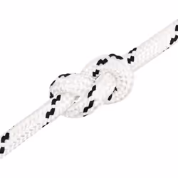 vidaXL Braided Boat Rope Polyester Sturdy Yacht Cable Black/White Multi Sizes - 18 mm/ 50 m - Additional view 4