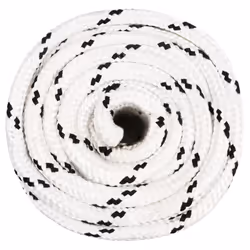 vidaXL Braided Boat Rope Polyester Sturdy Yacht Cable Black/White Multi Sizes - white, 18 mm/ 100 m - Additional view 2