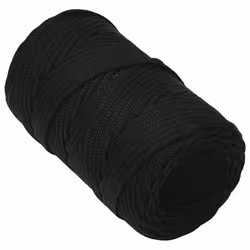 vidaXL Braided Boat Rope Polyester Sturdy Yacht Cable Black/White Multi Sizes - black, 2 mm/ 50 m - Additional view 2