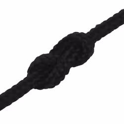 vidaXL Braided Boat Rope Polyester Sturdy Yacht Cable Black/White Multi Sizes - black, 2 mm/ 100 m - Additional view 4