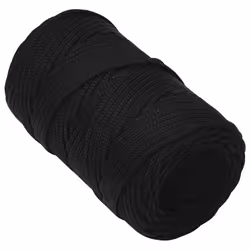 vidaXL Braided Boat Rope Polyester Sturdy Yacht Cable Black/White Multi Sizes - black, 2 mm/ 250 m - Additional view 2