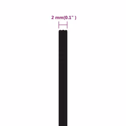 vidaXL Braided Boat Rope Polyester Sturdy Yacht Cable Black/White Multi Sizes - black, 2 mm/ 250 m - Additional view 5