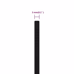 vidaXL Braided Boat Rope Polyester Sturdy Yacht Cable Black/White Multi Sizes - black, 3 mm/ 50 m - Additional view 3