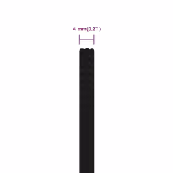 vidaXL Braided Boat Rope Polyester Sturdy Yacht Cable Black/White Multi Sizes - black, 4 mm/ 100 m - Additional view 5