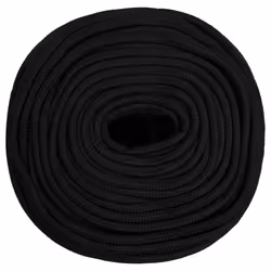 vidaXL Braided Boat Rope Polyester Sturdy Yacht Cable Black/White Multi Sizes - 8 mm/ 500 m