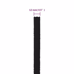 vidaXL Braided Boat Rope Polyester Sturdy Yacht Cable Black/White Multi Sizes - black, 12 mm/ 25 m - Additional view 5