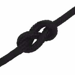 vidaXL Braided Boat Rope Polyester Sturdy Yacht Cable Black/White Multi Sizes - black, 12 mm/ 100 m - Additional view 4