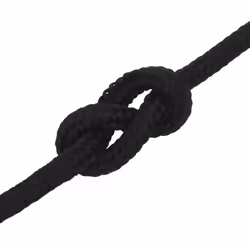vidaXL Braided Boat Rope Polyester Sturdy Yacht Cable Black/White Multi Sizes - black, 12 mm/ 250 m - Additional view 4