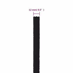vidaXL Braided Boat Rope Polyester Sturdy Yacht Cable Black/White Multi Sizes - black, 12 mm/ 250 m - Additional view 5
