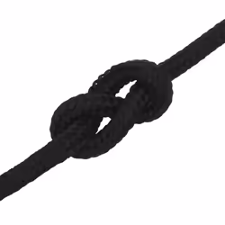 vidaXL Braided Boat Rope Polyester Sturdy Yacht Cable Black/White Multi Sizes - black, 14 mm/ 100 m - Additional view 4