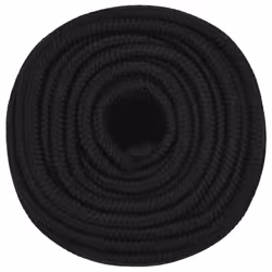 vidaXL Braided Boat Rope Polyester Sturdy Yacht Cable Black/White Multi Sizes - 14 mm/ 250 m - Additional view 2
