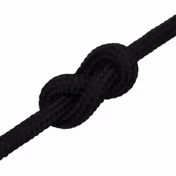 vidaXL Braided Boat Rope Polyester Sturdy Yacht Cable Black/White Multi Sizes - black, 16 mm/ 25 m - Additional view 4