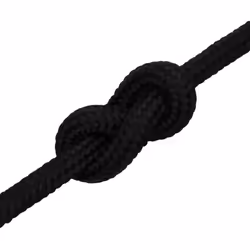 vidaXL Braided Boat Rope Polyester Sturdy Yacht Cable Black/White Multi Sizes - black, 18 mm/ 25 m - Additional view 4