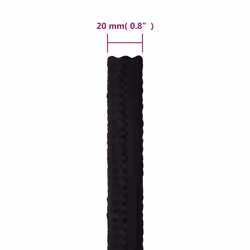 vidaXL Braided Boat Rope Polyester Sturdy Yacht Cable Black/White Multi Sizes - black, 20 mm/ 25 m - Additional view 3