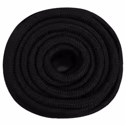 vidaXL Braided Boat Rope Polyester Sturdy Yacht Cable Black/White Multi Sizes - black, 20 mm/ 50 m - Additional view 2