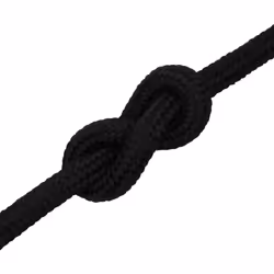 vidaXL Braided Boat Rope Polyester Sturdy Yacht Cable Black/White Multi Sizes - black, 20 mm/ 50 m - Additional view 4