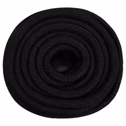 vidaXL Braided Boat Rope Polyester Sturdy Yacht Cable Black/White Multi Sizes - black, 20 mm/ 100 m - Additional view 2